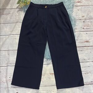 LILLUSORY Navy Wide Leg Trouser Pants sz XL